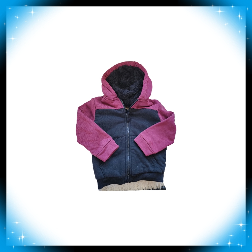 Kids Burgundy and Black Hoodie